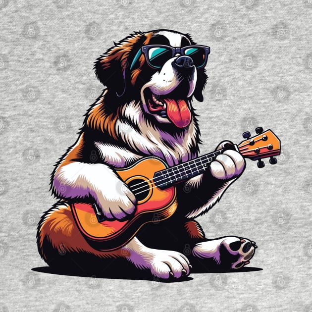 Saint Bernard Dog Playing Guitar Singing Funny by BraaiNinja